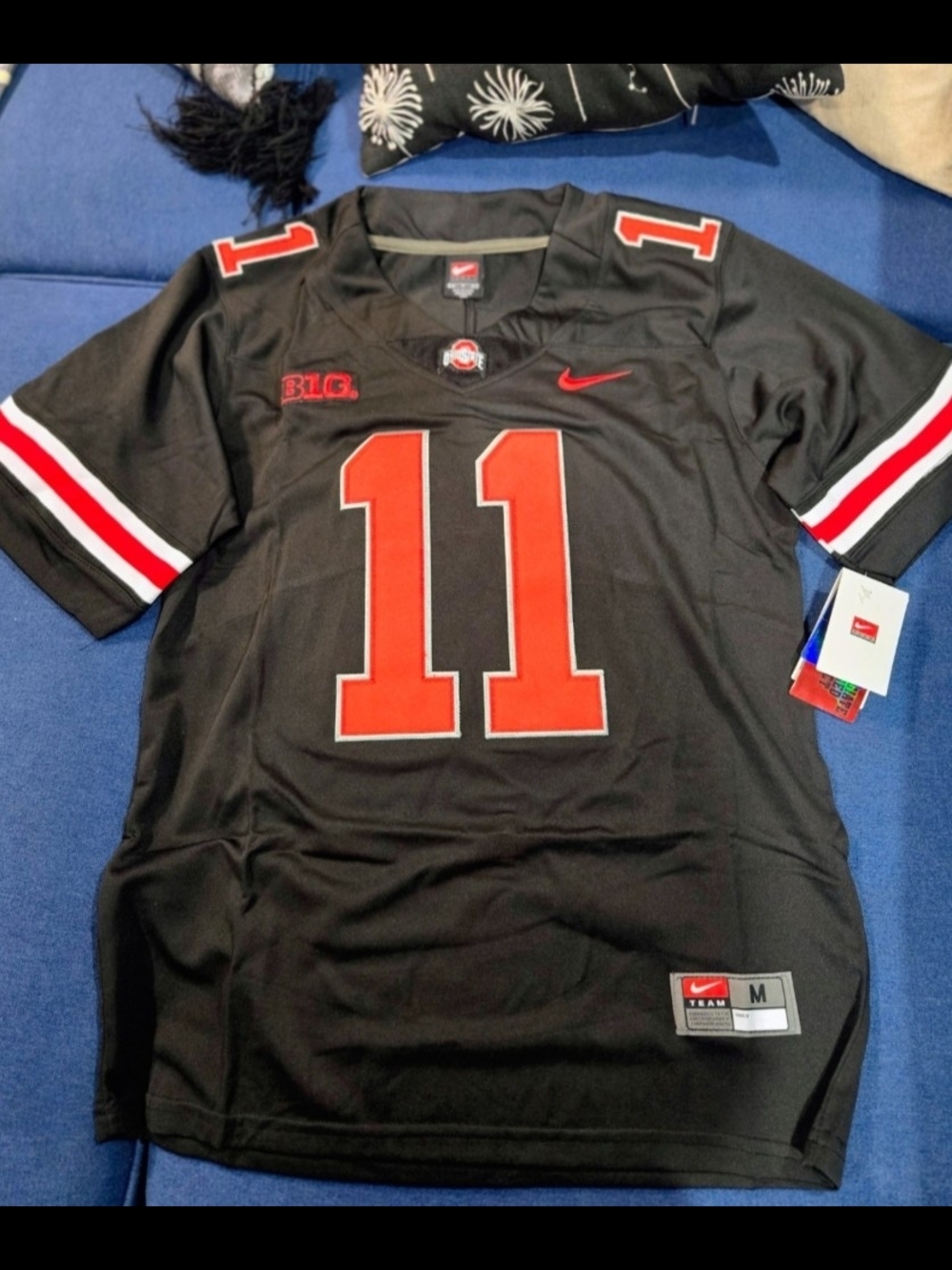 New Jaxon Smith-Njigba Ohio State College Football  Buckeyes Blackout Jersey #11 - Picture 3 of 4